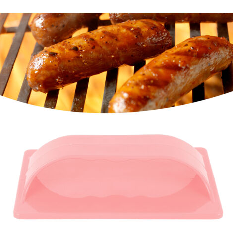 Multifunktionaler Wurstschneider für Grill und Camping, auch als Grillbürste geeignet. Farbe: Pink. Leicht zu reinigen. Material: Kunststoff. Maße: 14 x 9,4 x 3,3 cm. 15 Klingen.