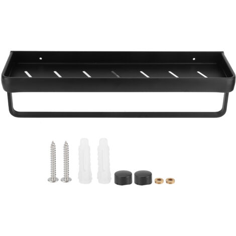 Multifunktionales 50 cm Wandregal für Küche oder Bad, Flaschenregal mit Stange (einstufiges Modell)