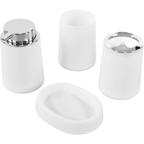 Multifunktionales Badezimmer-Set aus Edelstahl – Praktische und komfortable weiße Accessoires