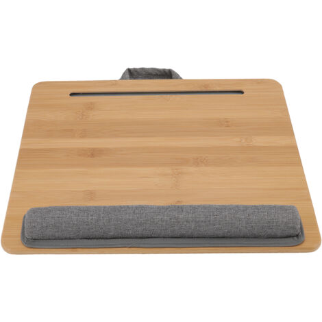 Multifunktionales Bambustablett mit Kissen – Tragbarer Schreibtisch für Bett, Sofa, zum Schreiben und Essen