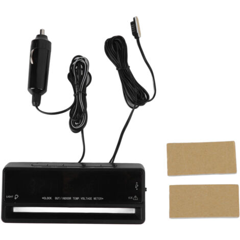 Multifunktionales digitales Autothermometer mit Uhr und einstellbarem elektronischem Voltmeter