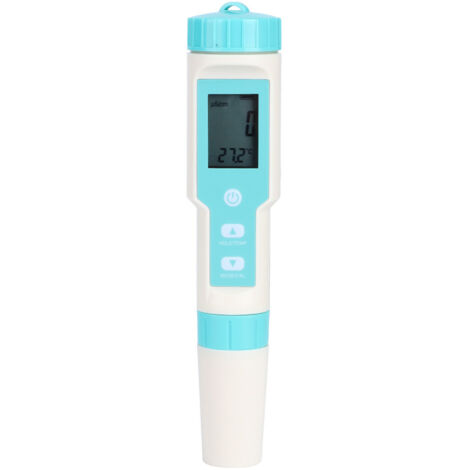 Multifunktionales elektronisches Wasserqualitätsmessgerät: pH-Wert, TDS, EC, ORP, Salzgehalt. Wasserdicht.