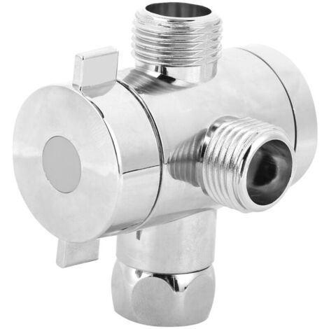 Multifunktionales G1/2 3-Wege-Umstellventil für Badewanne/Dusche mit Duschkopfhalterung, Badezimmerzubehör, 2 Stück