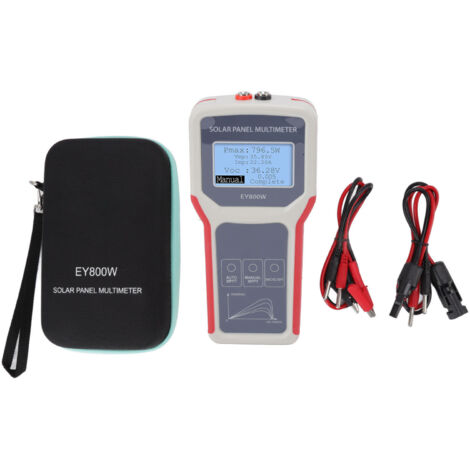 Multifunktionales LCD-Solarpanel-Testgerät mit MPPT-Regler, Multimeter für Photovoltaikmodule, EY800W 3. Generation