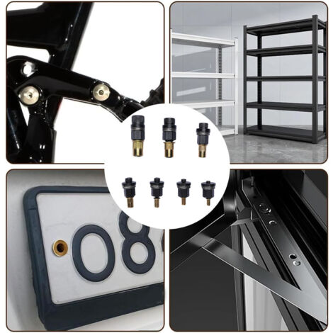 Multifunktionales Nietmuttern-Set von Mano - M12 M10 M8 M6 M5 M4 M3 - Kohlenstoffstahl - Optimiert für Möbel und Heimwerkerarbeiten - 7 Größen enthalten (M3-33 mm bis M12-57 mm)