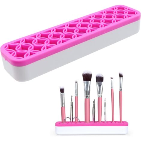 Multifunktionales Silikon-Aufbewahrungsregal für Make-up-Pinsel, Ablage zum Trocknen und Organisieren von Beauty-Werkzeugen