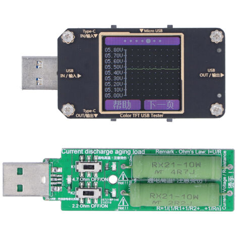 Multifunktionales USB-Testgerät – Spannungs-, Strom- und Akkukapazitätsanalysator mit LCD-Bildschirm