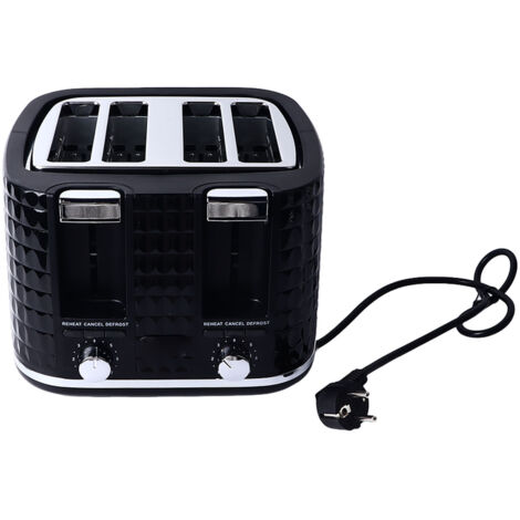 Multifunktions-Toaster aus Edelstahl für 4 Scheiben, Frühstücks-Sandwich-Grillfunktion, einstellbarer Bräunungsgrad, 220-V-EU-Stecker