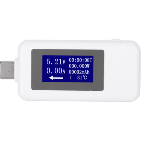 Multifunktions-USB-C-Tester – Digitales Gleichstrom-Voltmeter (Weiß)