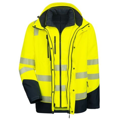 Multifunktions-Warnschutzjacke Motion Tex Viz Plus 7179 neongelb/marineblau Gr. M