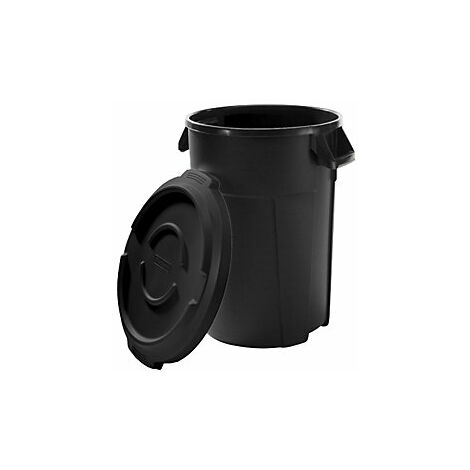 Multifunktionsbehälter mit Deckel  Volumen 120 l  schwarz 