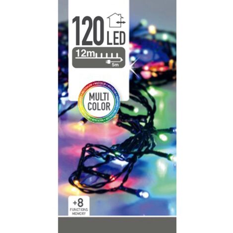 Multifunktionsgirlande 120 MultiColor LEDs 220V 12m IP44