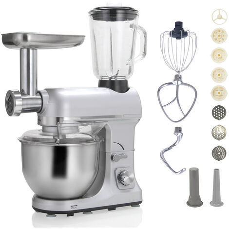 Multifunktionsroboter 5l 1000w silber mit zerhacker und mixer 1,5l in glas - Robby - ROBIMIX SILVER