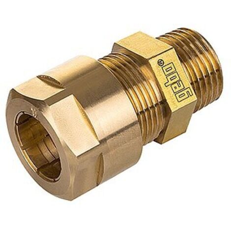 Multigebo Messing-Klemmverbinder mit Außengewinde - 17 mm x 1/2'' AG - 14.320.00.17KIT
