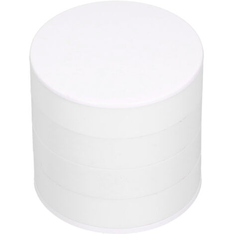 MultiLayer Jewelry Box Dustproof Rotating Storage Container Organizer for Ornaments(White 4-Layer)
