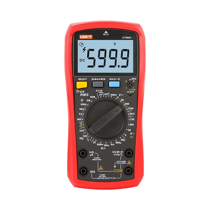Multimeter clamp meter UT890C UT890D+ Professional Digital Multimeter AC DC Ammeter Voltmeter Resistance Capacitance Frequency Meter(UT890C)