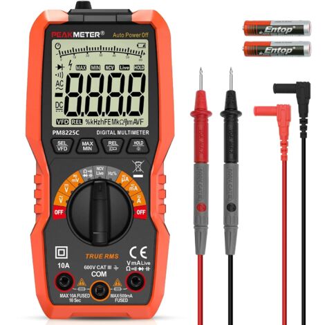 Multimètre 6000 Comptes Plage Automatique Mesure Précisément AC/DC Tension Ampèremètre Résistance Capacitance NCV Fréquence Diode Avec Écran LCD Pour Laboratoire D'école D'électricien Automobile