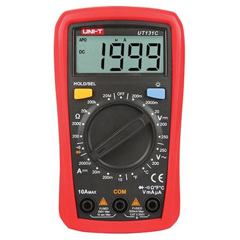 Melchioni - Multimètre numérique de poche lcd - Mesure de la tension continue et alternative jusqu'à 250V - Mesure du courant continu jusqu'à 10A