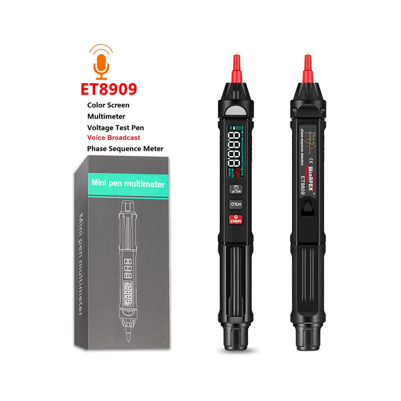 Tonchean - Multimètre de stylo de test de tension de type stylo 3-en-1, multimètre numérique à valeur efficace, stylo de test de tension, écran