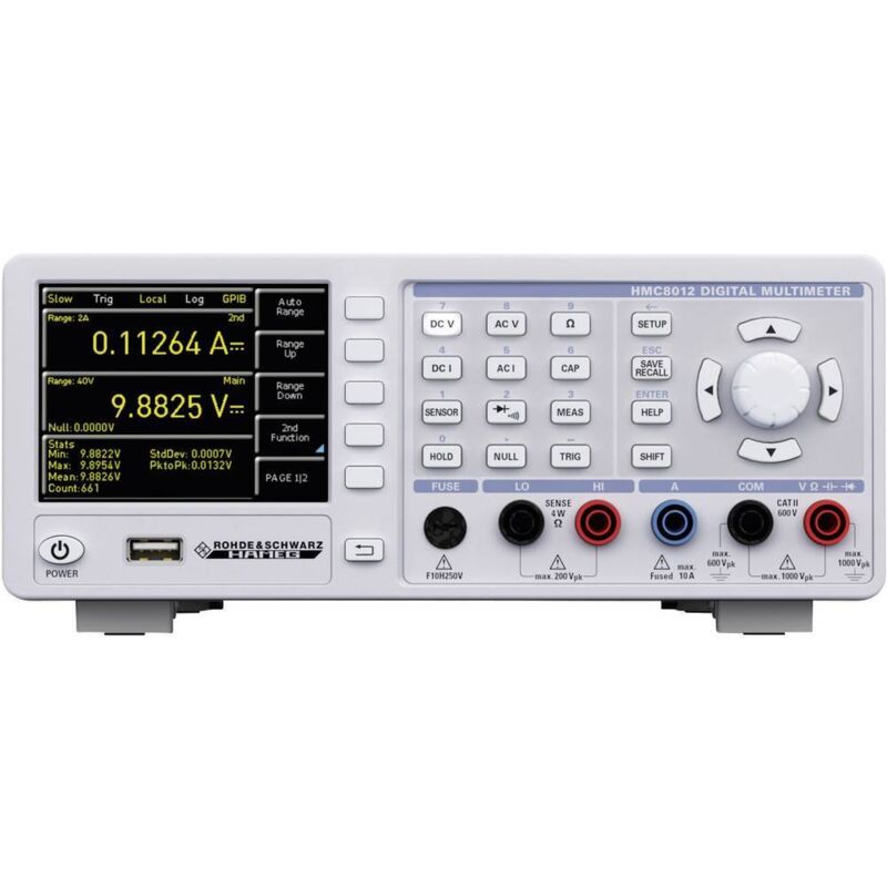 Rohde&schwarz - HMC8012 Ethernet/USB Multimètre de table numérique enregistreur de données cat ii 600 v Affichage (nombre de points): 480000 X36444