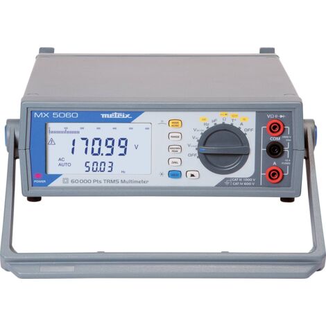 Multimètre de table Metrix MX5060 numérique, analogique CAT III 1000 V Affichage (nombre de points): 60000 1 pc(s) R535071