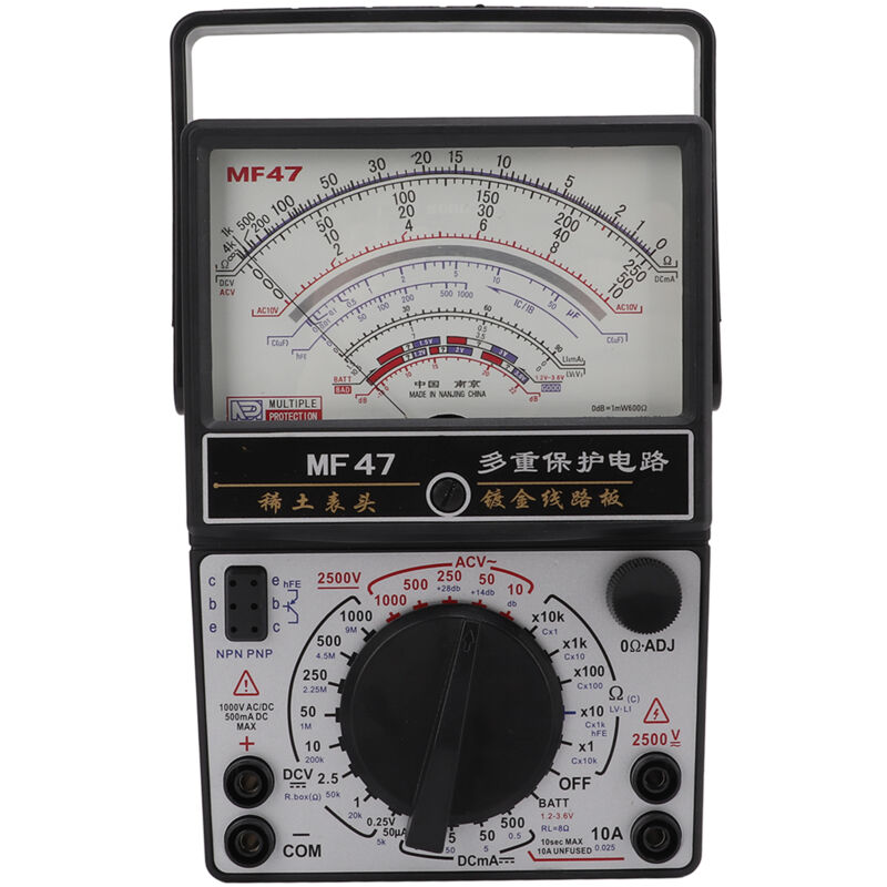 Multimètre de Type pointeur magnétique interne MF47, multimètre analogique de haute précision, voltmètre pour l'industrie
