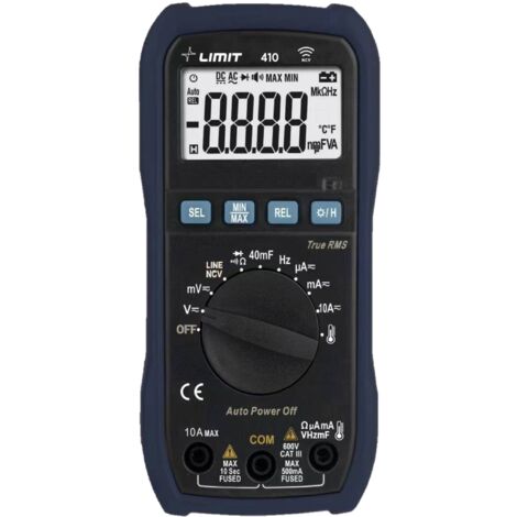 Multimètre digital CAT III 600V mesure courant AC/DC tension DC/AC résistance capacité fréquence température Limit LIMIT410