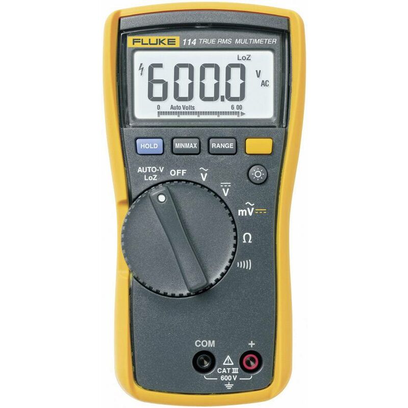 Fluke 2583552 114 Multimeter Digital CAT III 600 V 6000 counts Display
