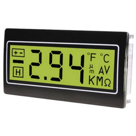 MULTIMÈTRE ENCASTRABLE 36X72 MM RÉTROÉCLAIRAGE VERT TDE INSTRUMENTS DPM962-TG
