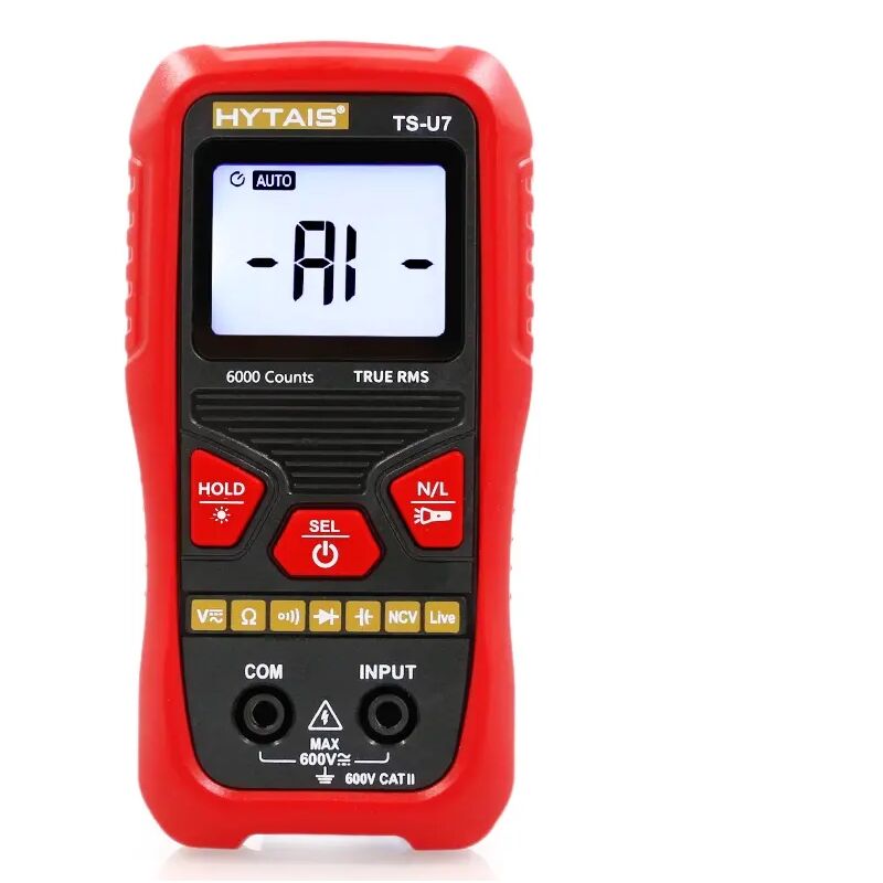 Durficst - Multimètre hytais TS-U7 ac dc Volt Ohm Diode Continuité Résistance Testeur de tension numérique