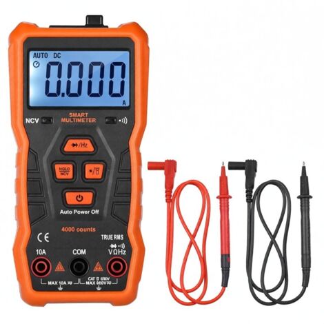 Multimètre intelligent miniature, 4000 points, mesure RMS vraie, format de poche, compact, écran LCD 2 pouces, multimètre numérique, ampèremètre à adsorption magnétique, voltmètre