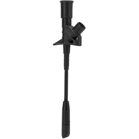 Multimètre Mini Pince de Test Crochet Acier Inox pour Réparation Auto 4mm J.30019 Noir