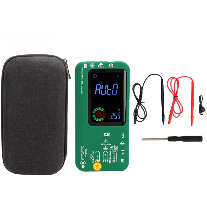 Multimètre multifonctionnel avec écran couleur lcd, analyseur de Circuit de thermomètre infrarouge de haute précision pour atelier de voiture