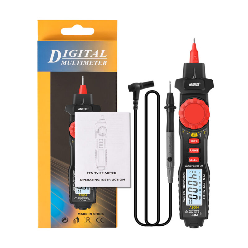 Lifcausal - MultimèTre NuméRique à Stylo A3004, Plage Automatique, Ncv, VoltmèTre Ac/Dc, AmpèRemèTre, OhmmèTre, RéSistance