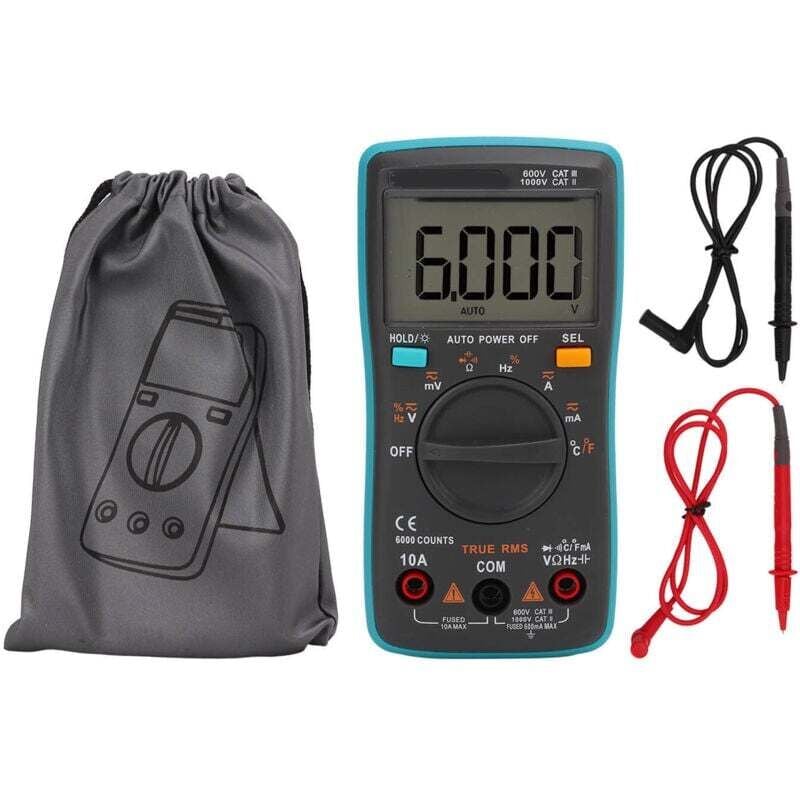 Image of Multimètre Numérique Automatique 6000 Comptes Testeur Tension Courant Portable Électrique