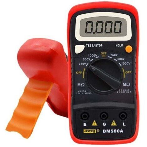Multimètre numérique BM500A 1000 V, testeur de résistance LCD, mesureur de résistance d'isolement numérique, mégohmmètre, testeur électrique