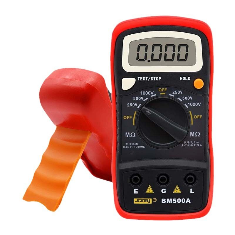 Rapanda - Multimètre numérique BM500A 1000V, testeur de résistance lcd, compteur de résistance d'isolation numérique, compteur Megohm, testeur