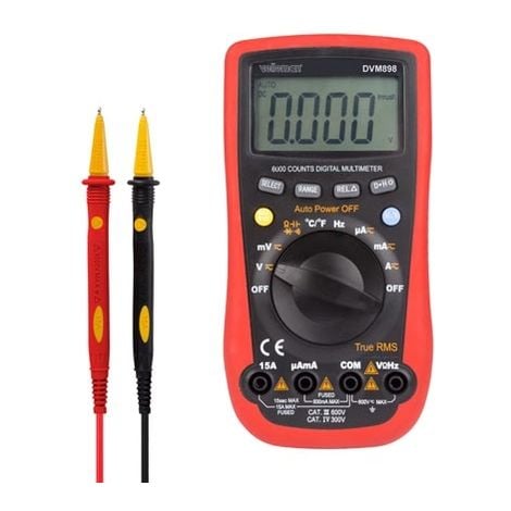 MULTIMÈTRE NUMÉRIQUE - CAT III 600V CAT IV 300V - 15A - 6000 POINTS - TRUE RMS VELLEMAN DVM898