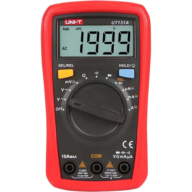 Melchioni - Multimètre numérique de poche lcd - Mesure de la tension continue et alternative jusqu'à 250V - Mesure du courant continu jusqu'à 10A