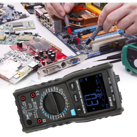Multimètre numérique DM100 intelligent pour tests de tension et courant AC/DC haute précision