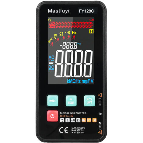 Multimètre numérique intelligent FY128C 5 999 points mesure tension AC/DC