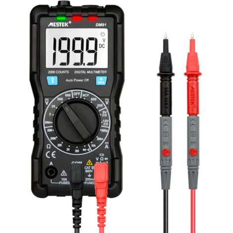 Multimètre Numérique Intelligent Haute Précision Anti-Brûlure  Multimètre Multifonction Compact de Poche avec Écran Digital  Usage Domestique & Bricolage