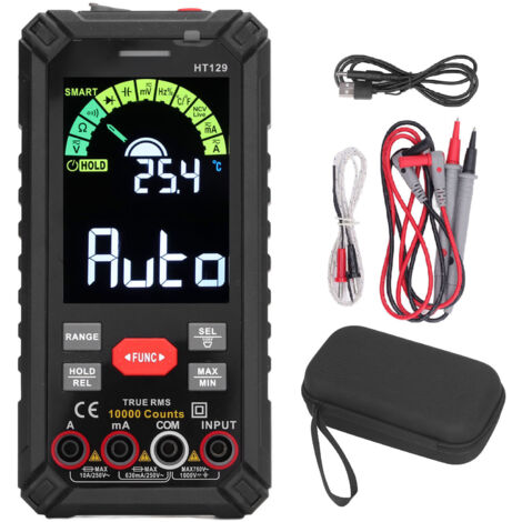Multimètre numérique intelligent, haute précision, grand écran d'affichage, Ohm Volt Amp, testeur multiple