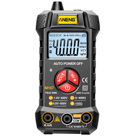 Multimètre numérique intelligent M167, reconnaissance automatique, mesure tension CA/CC et résistance au courant