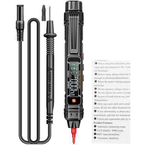 Multimètre numérique intelligent professionnel A3005A/B, stylo de test de séquence de phases, voltmètre sans contact, outil électrique