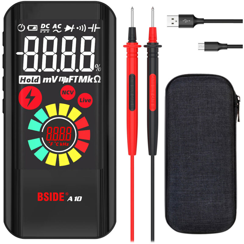 Decdeal - Multimètre numérique intelligent testeur ncv voltmètre résistance à la tension ca/cc mesure de Diode de fréquence de capacité