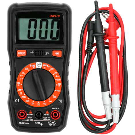 Multimètre Numérique Intelligent UA970 - Testeur AC/DC Portable avec Affichage LCD et Voltmètre