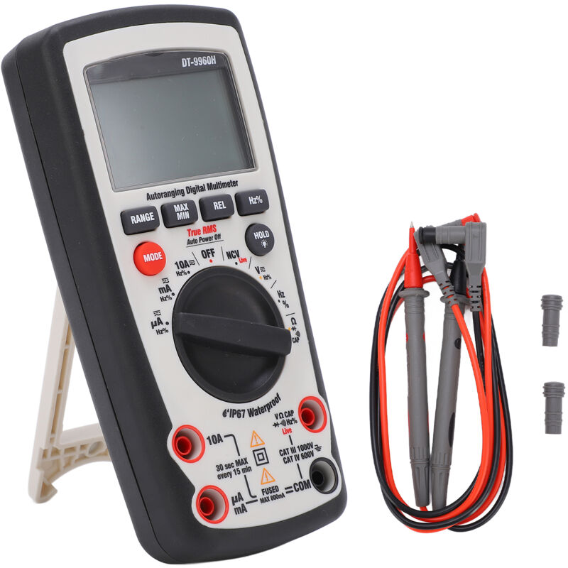 Multimètre numérique lcd dt‑ 9960H, testeur universel, test ncv avec Protection contre les surcharges pour les tests d'électricité