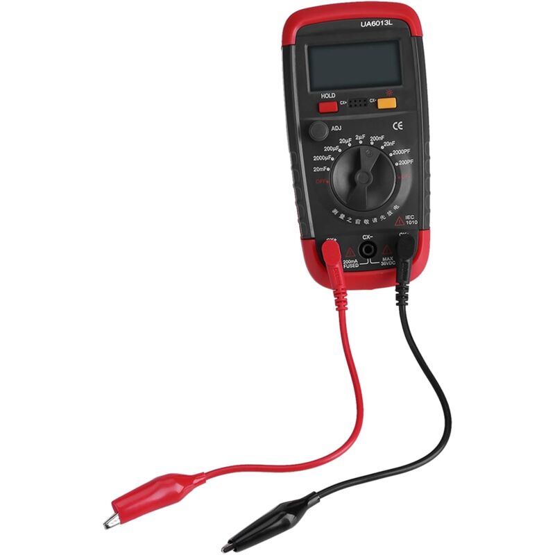 Multimètre Numérique, Mètre de Capacité Numérique Testeur de Condensateur Professionnel Alimenté par Batterie avec écran LCD 6013L