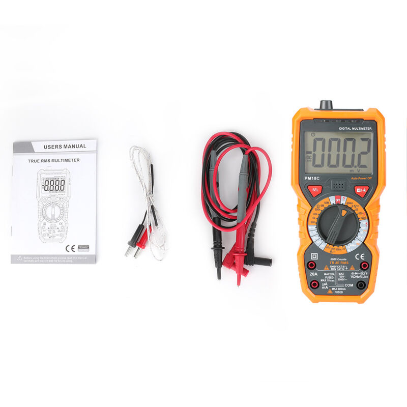 Sunxury - Multimètre numérique PM18C pour Test de température de fréquence de capacité de résistance de courant de tension